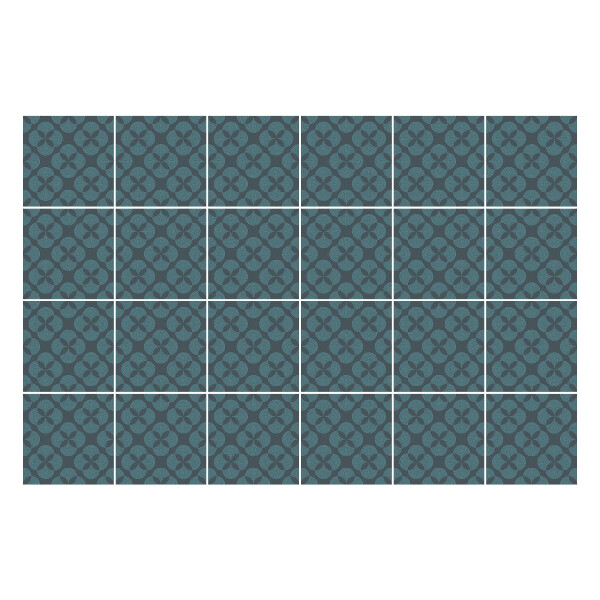 Autocolante gresie si faianta Motiv floral într-o plasă