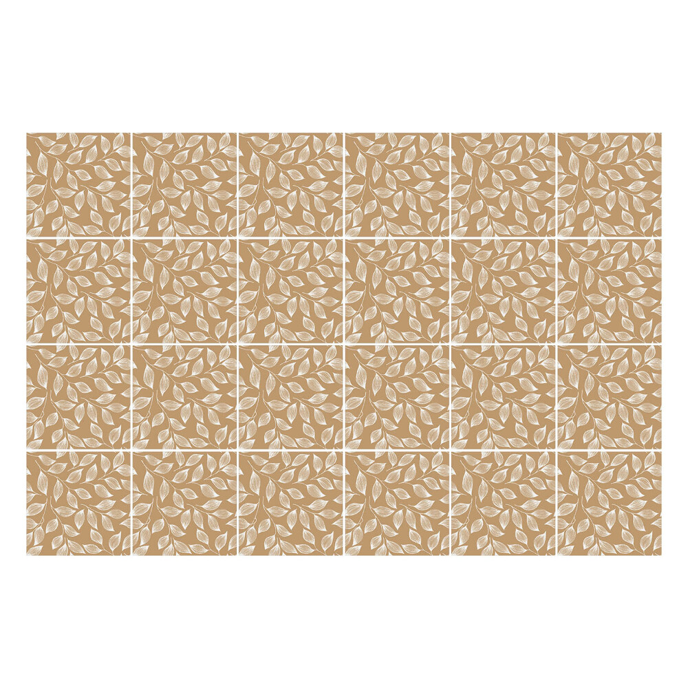 Autocolante pentru gresie Frunze într-un aranjament delicat