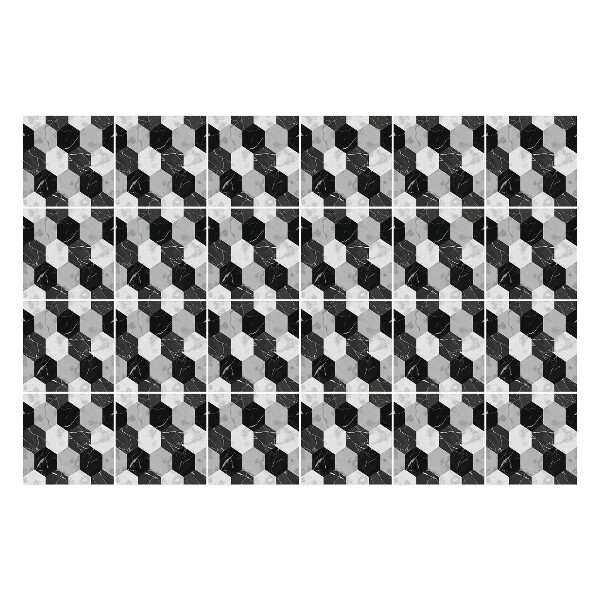 Autocolante gresie si faianta Hexagoane geometrice