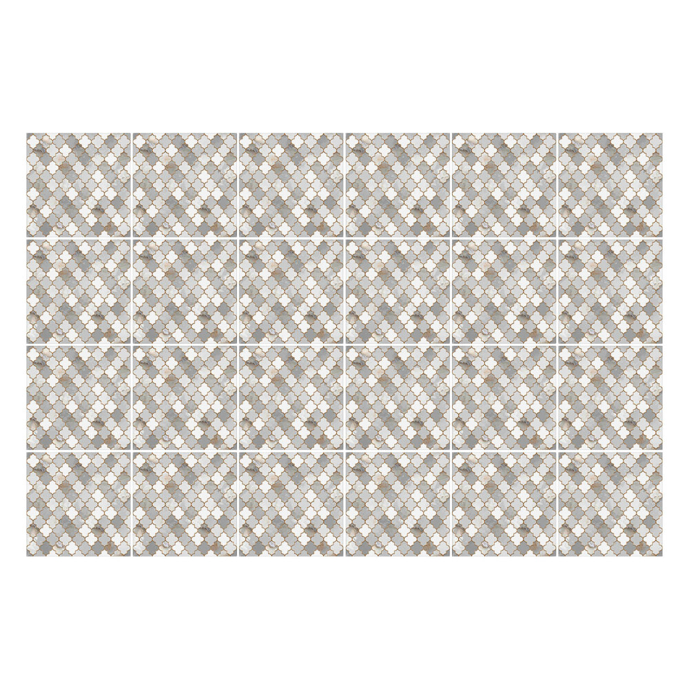 Autocolante pentru gresie Romburi geometrice într-o grilă