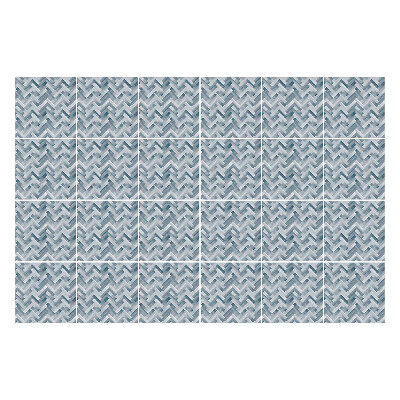 Autocolante pentru gresie Linii în zig-zag în gri