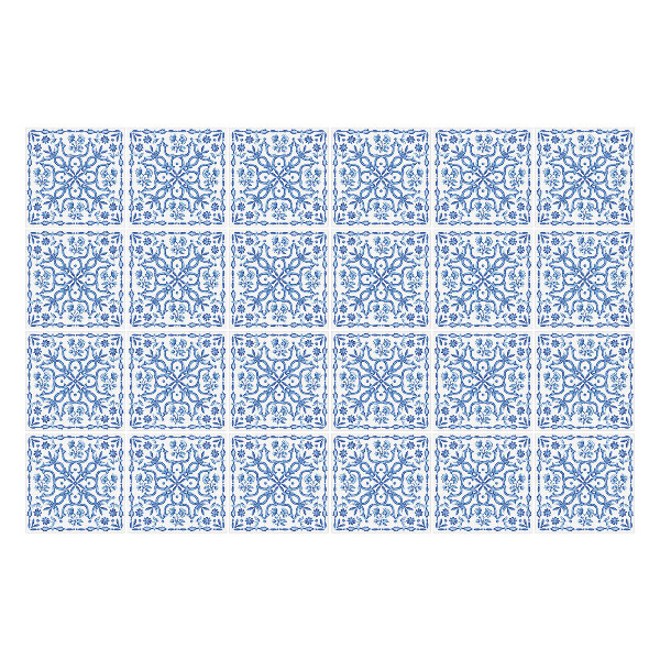 Autocolante gresie Placi albastre