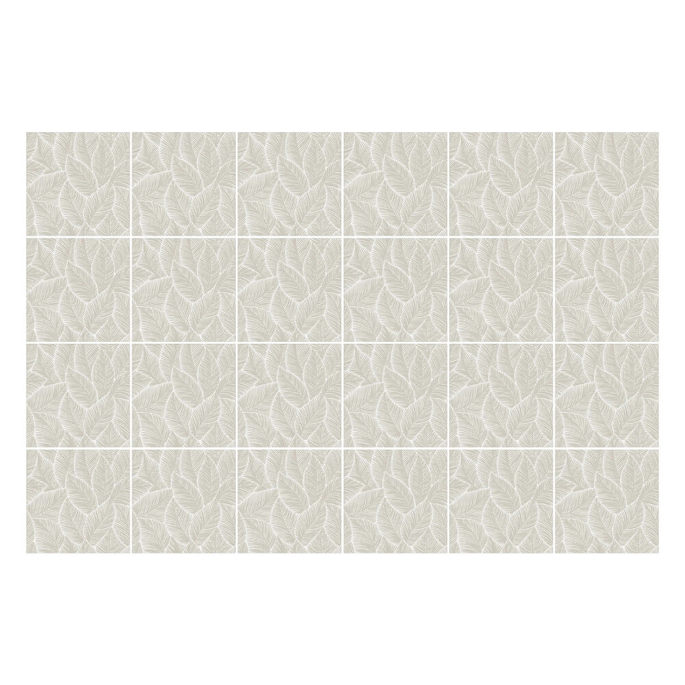 Autocolante gresie Frunze delicate la rând