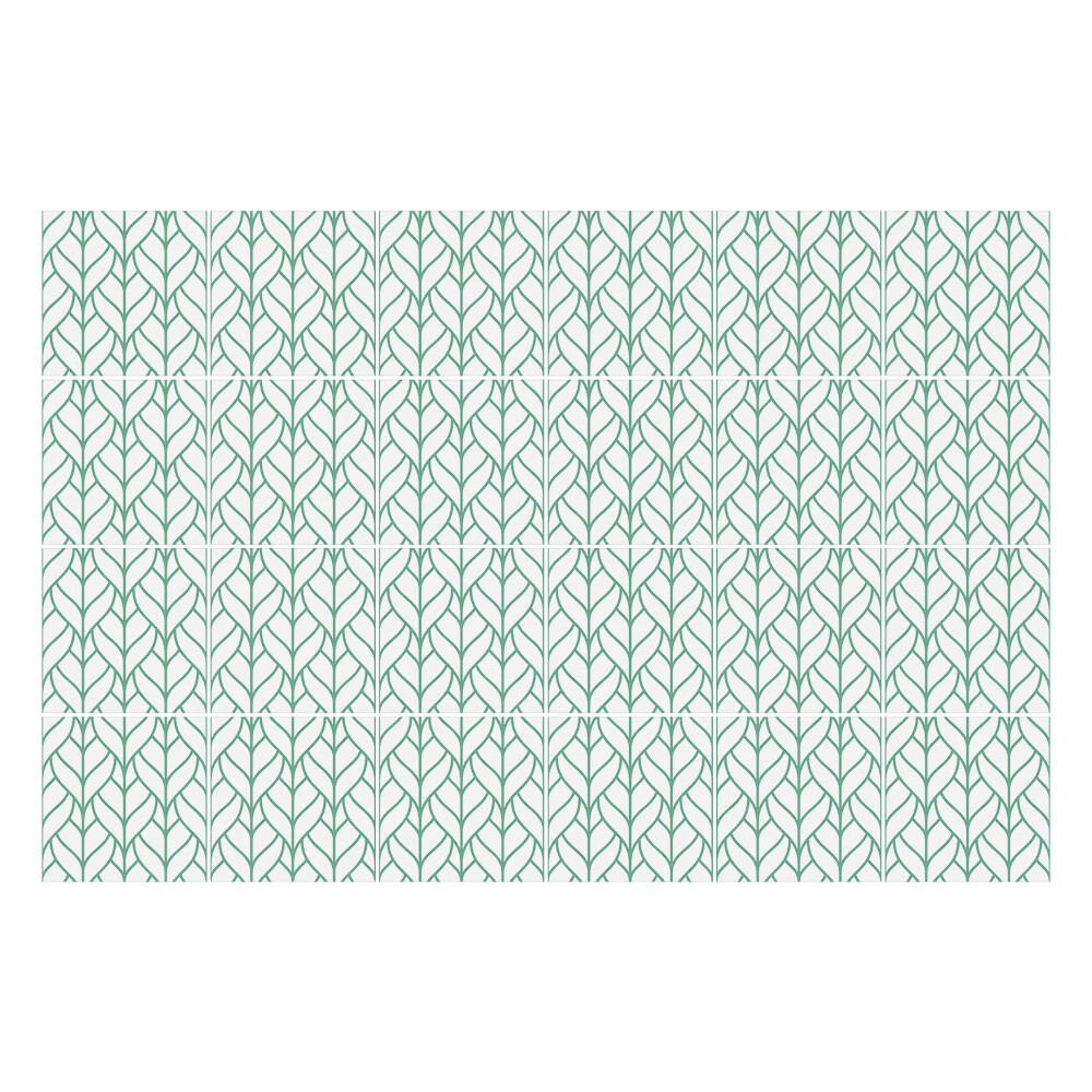 Autocolante pentru gresie Frunze într-un aranjament regulat