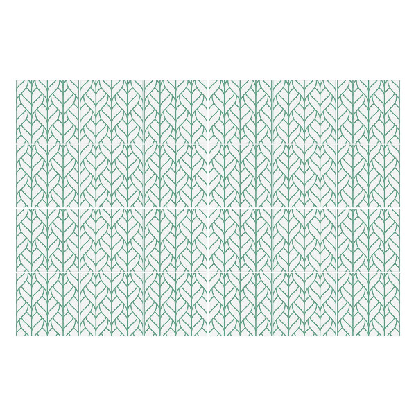 Autocolante pentru gresie Frunze într-un aranjament regulat