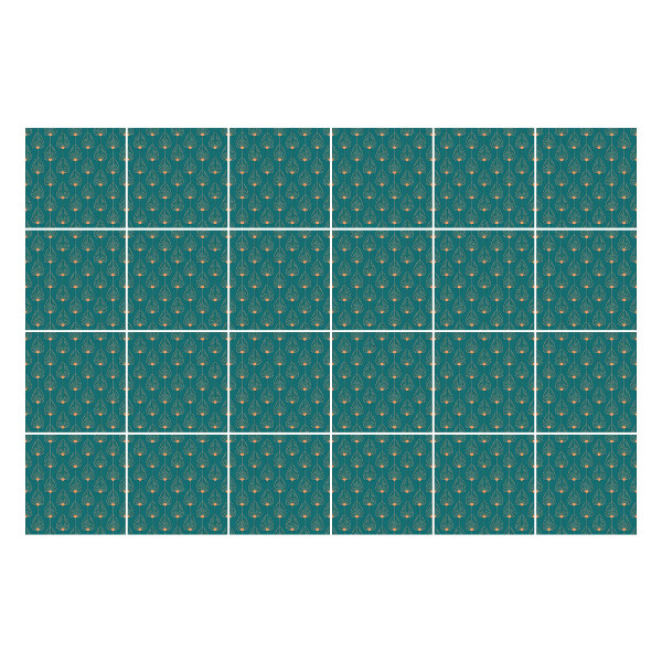 Autocolante gresie si faianta Motivul picături într-o plasă