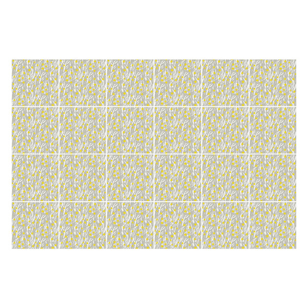 Autocolante gresie Ramuri delicate cu flori