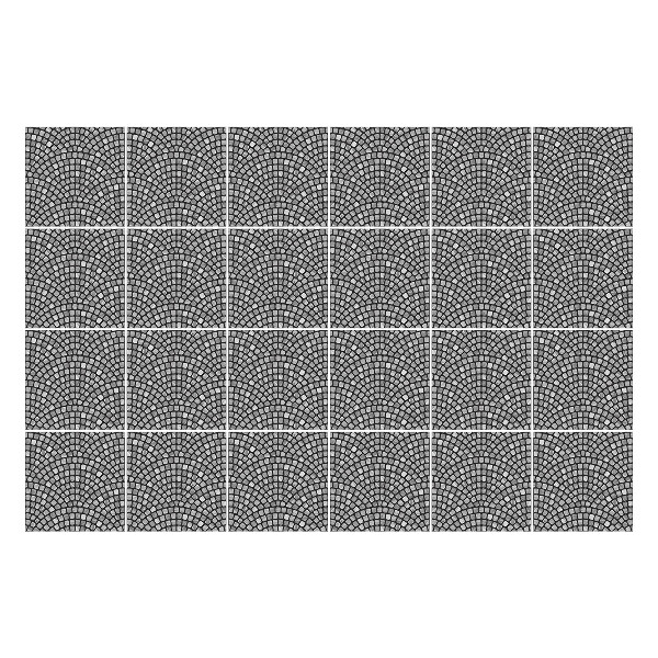 Autocolante pentru gresie Arce încrucișate într-o grilă