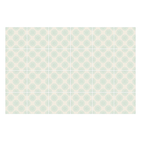 Autocolante pentru gresie Motive florale delicate