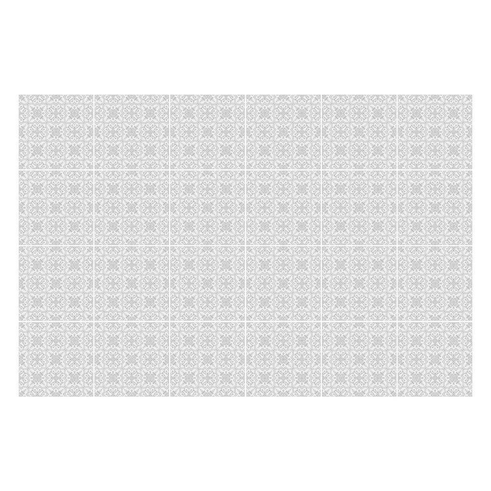 Autocolante pentru gresie Un motiv delicat, simetric