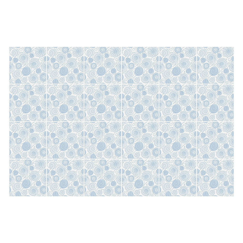 Autocolante gresie Spirale și valuri delicate