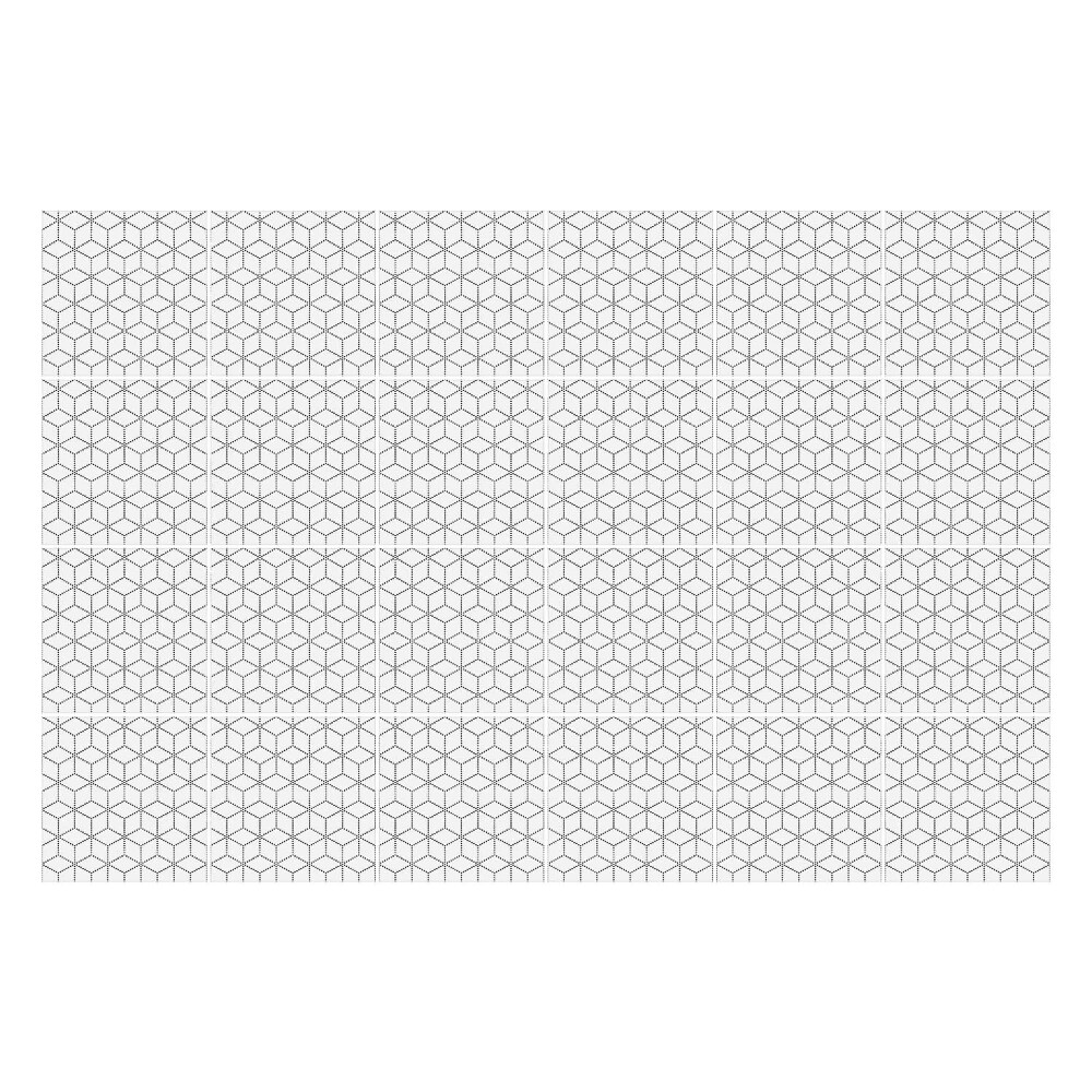 Autocolante gresie O serie de hexagoane într-o grilă