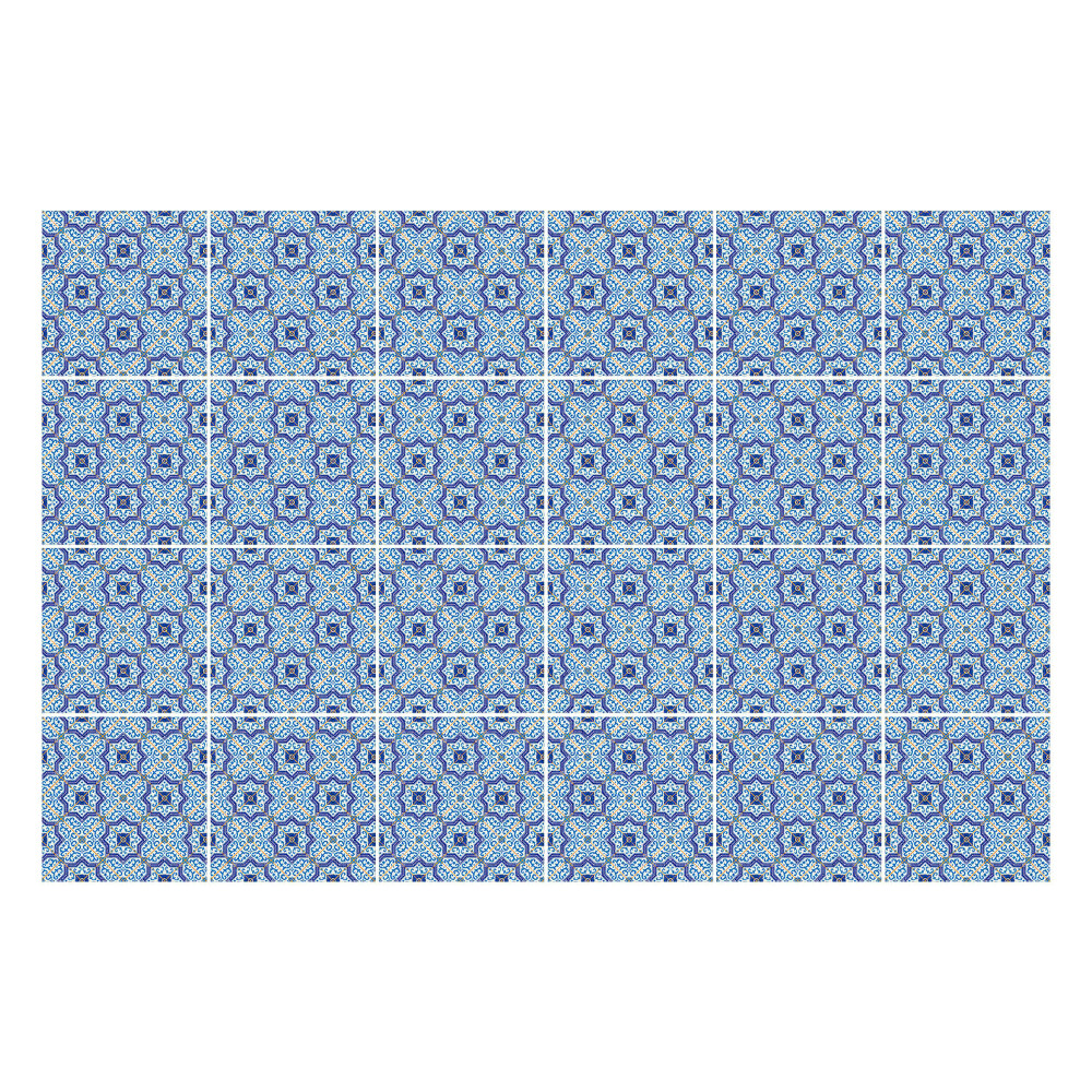 Autocolante pentru gresie Motive florale geometrice