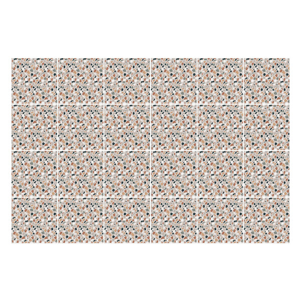 Autocolante pentru gresie Frunze și forme abstracte