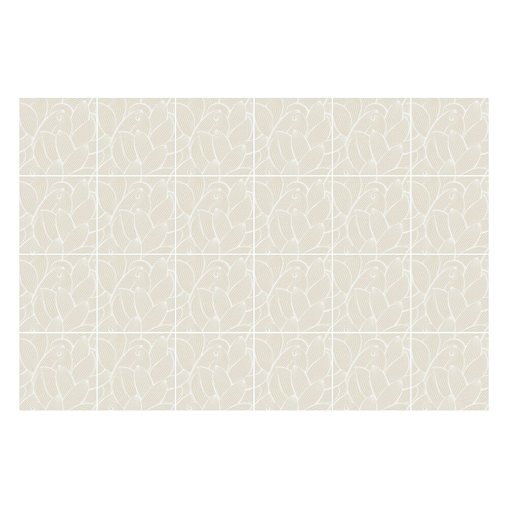 Autocolante pentru gresie Frunze într-un aranjament delicat