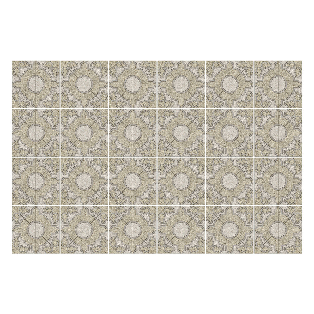 Autocolante pentru gresie Motive florale geometrice