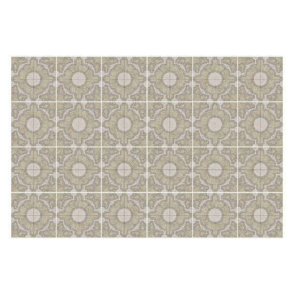 Autocolante pentru gresie Motive florale geometrice