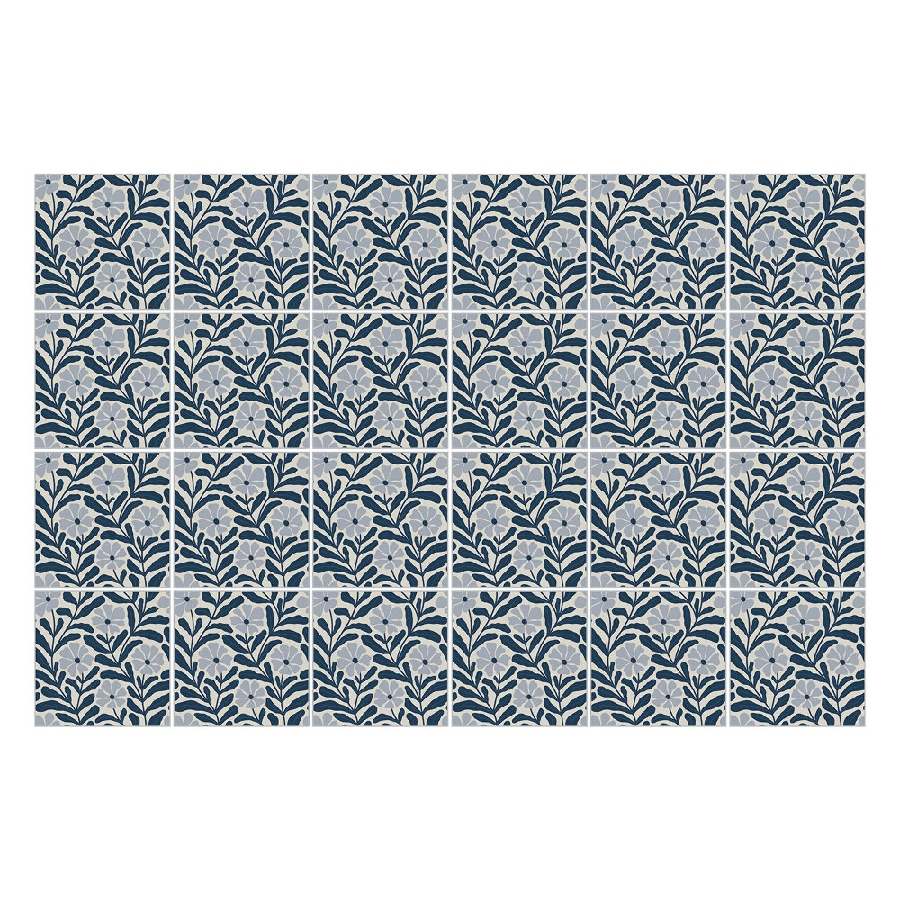 Autocolante pentru gresie Model floral