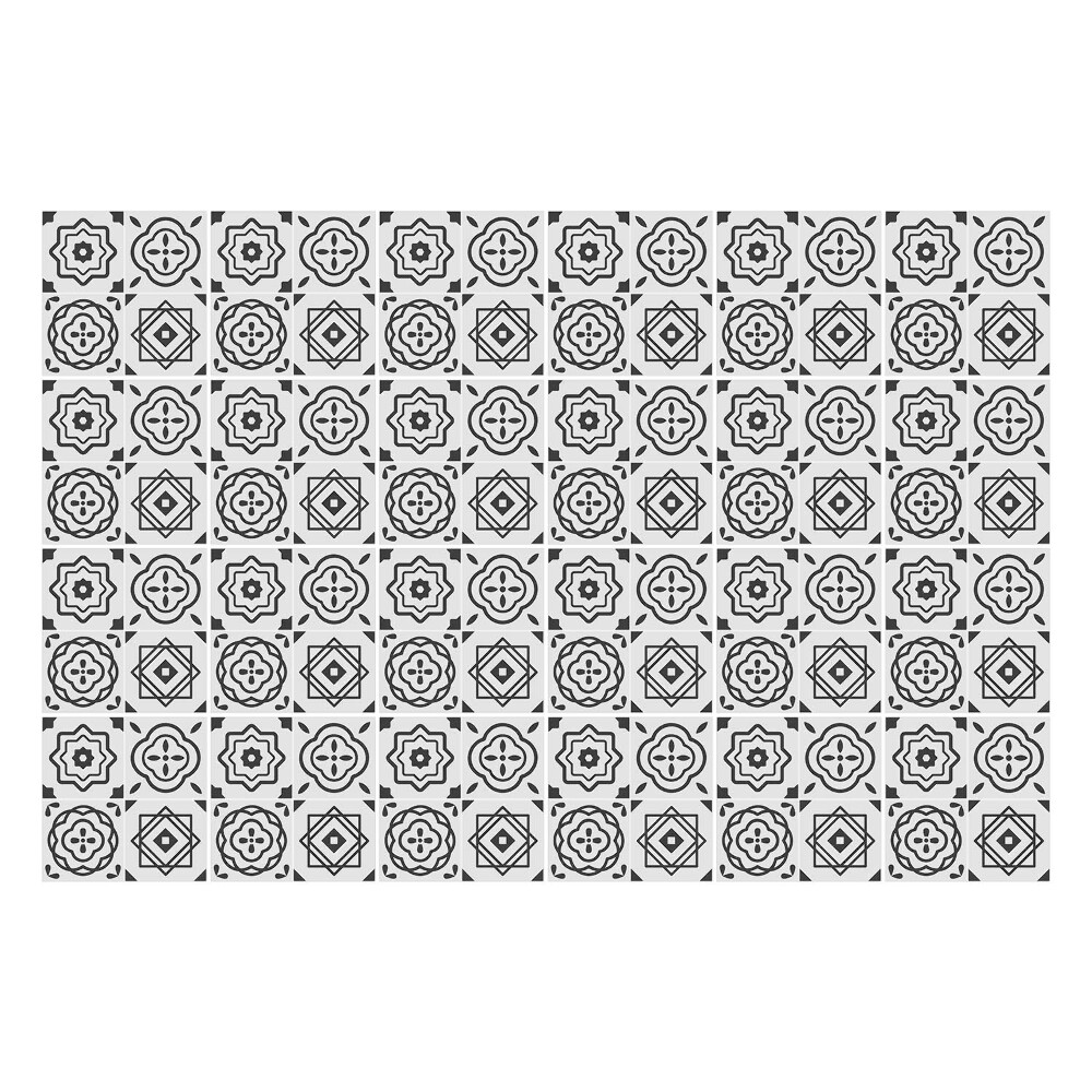 Autocolante gresie Motive florale într-o plasă