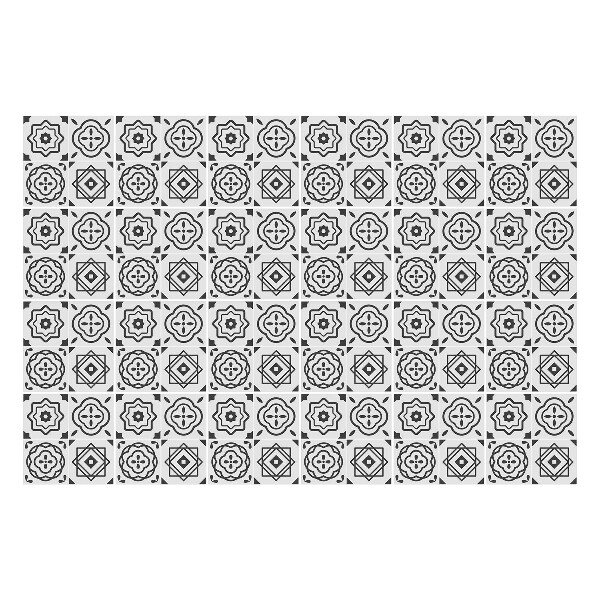 Autocolante gresie Motive florale într-o plasă