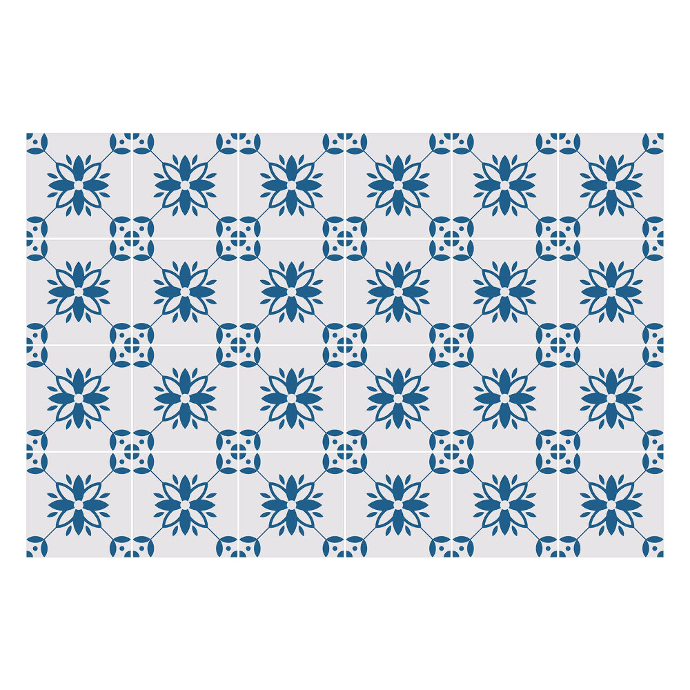 Autocolante pentru gresie Motive florale într-o plasă