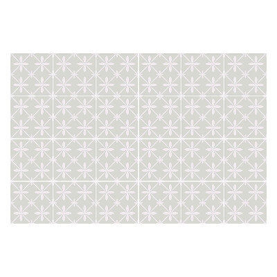 Autocolante pentru gresie Motiv floral într-o plasă