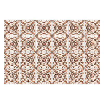 Autocolante pentru gresie Ornamente elegante în pătrate