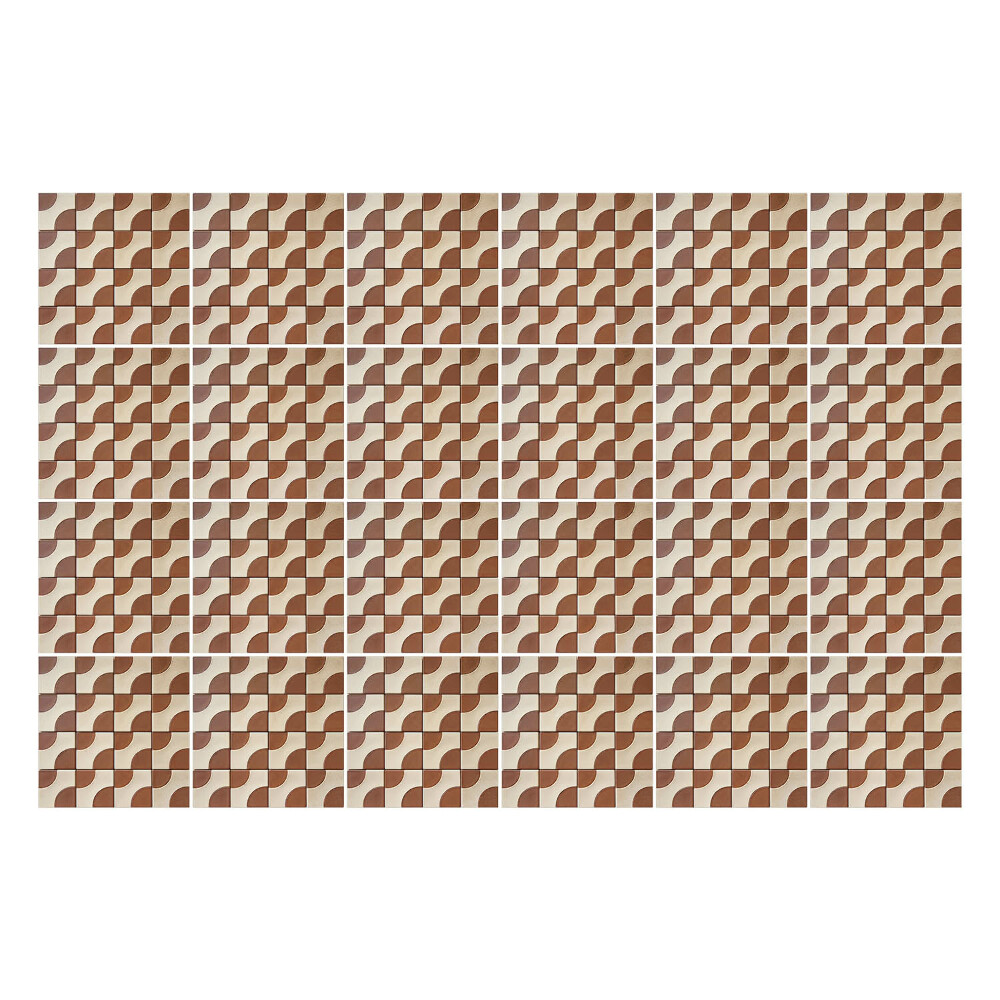 Autocolante gresie si faianta Valuri într-un aranjament geometric