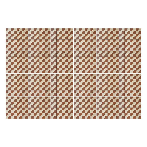 Autocolante gresie si faianta Valuri într-un aranjament geometric