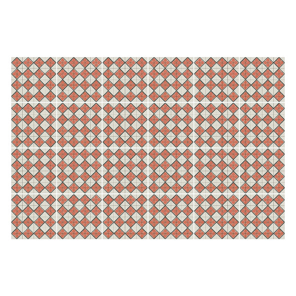 Autocolante pentru gresie Romburi și pătrate spațiale