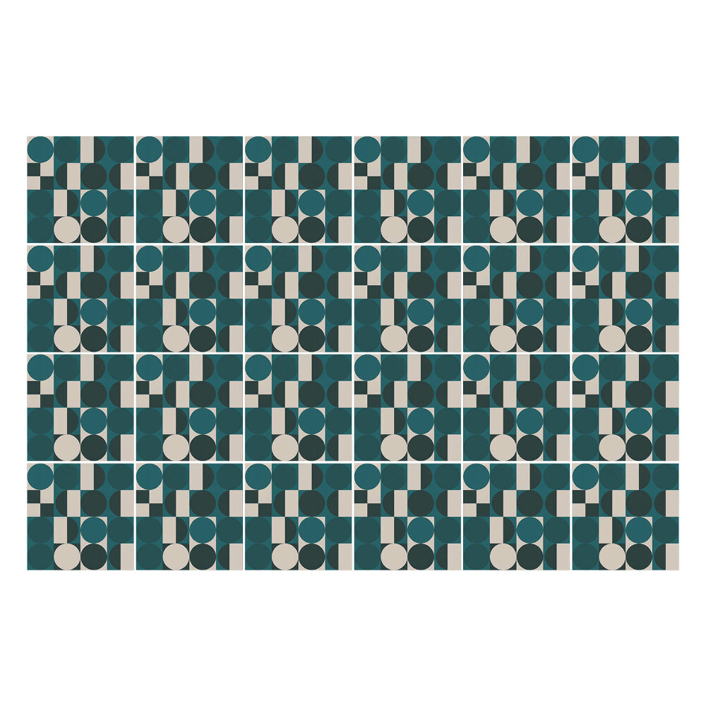 Autocolante gresie Geometria cercurilor și dreptunghiurilor