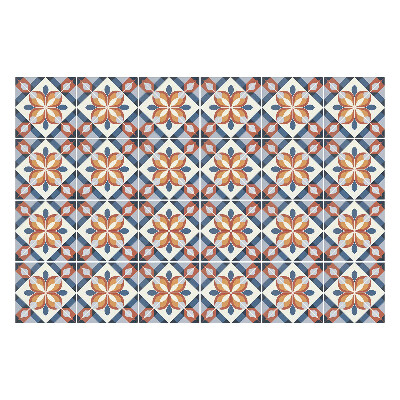 Autocolante pentru gresie Motive florale într-o plasă