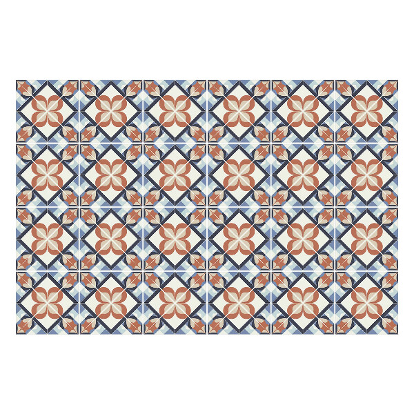 Autocolante pentru gresie Motive florale în romburi