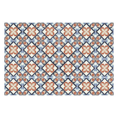 Autocolante pentru gresie Motive florale în romburi