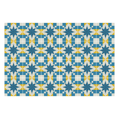 Autocolante pentru gresie Stele și pătrate simetrice