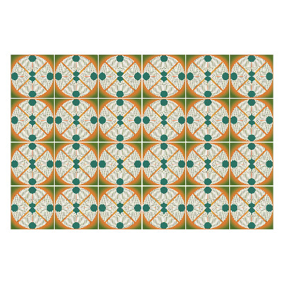 Autocolante gresie Cercuri cu raze