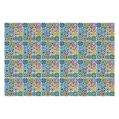 Autocolante gresie Ornamente florale într-o plasă