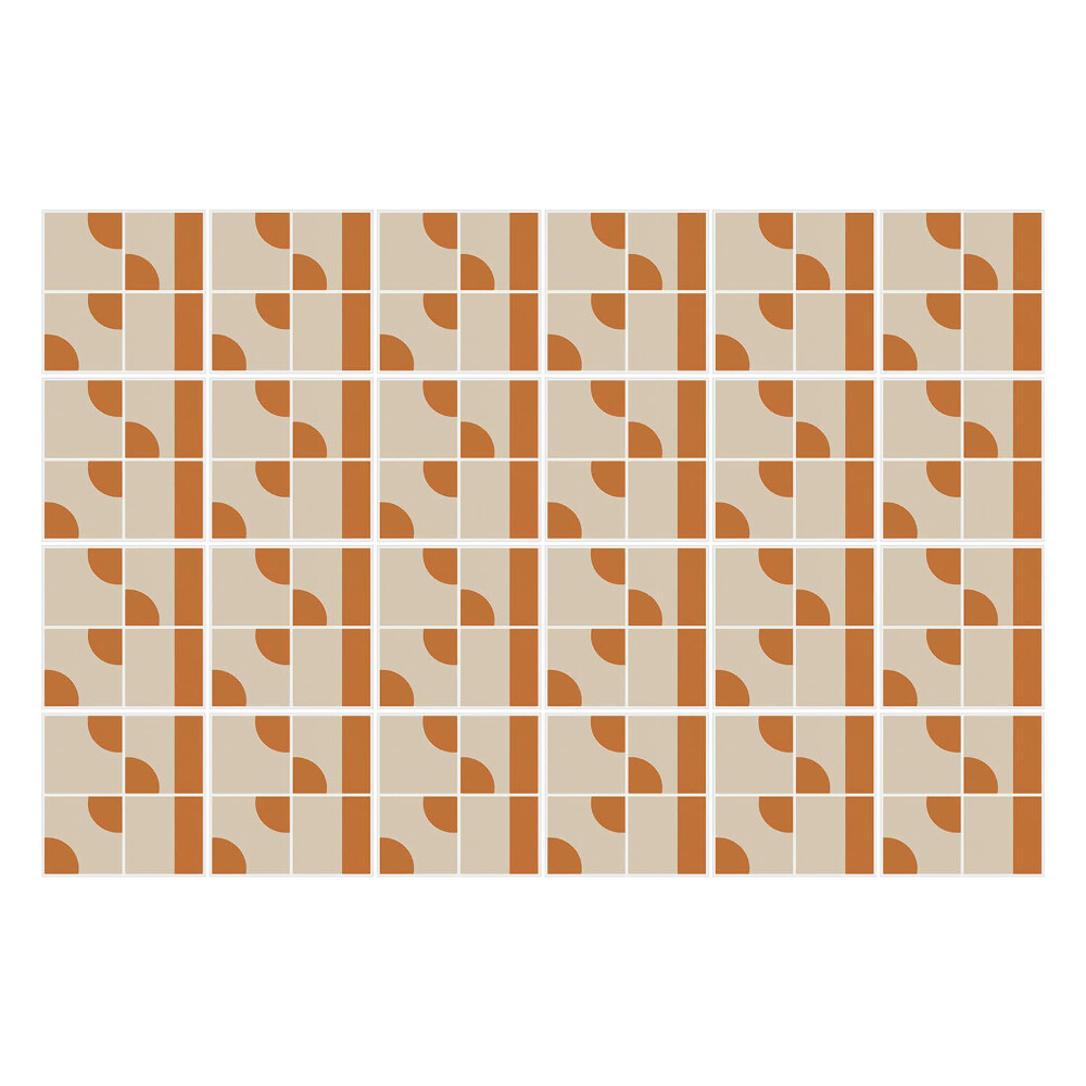 Autocolante pentru gresie Forme geometrice într-o grilă