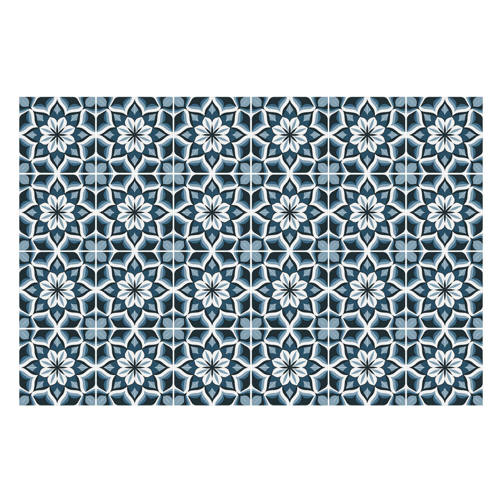 Autocolante gresie Motiv floral într-o plasă