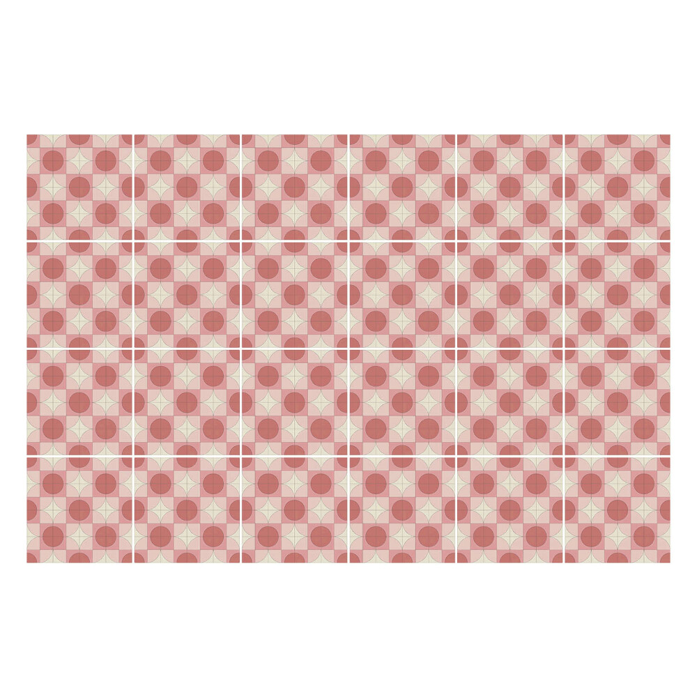 Autocolante pentru gresie Forme geometrice într-o grilă