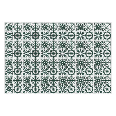 Autocolante gresie si faianta Flori și cercuri geometrice