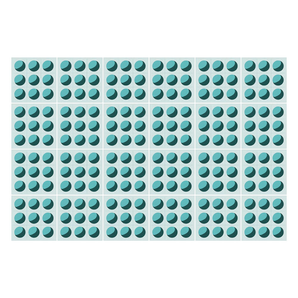 Autocolante gresie Elipse simetrice într-o grilă