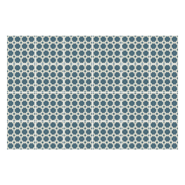 Autocolante pentru gresie Motive florale într-o plasă