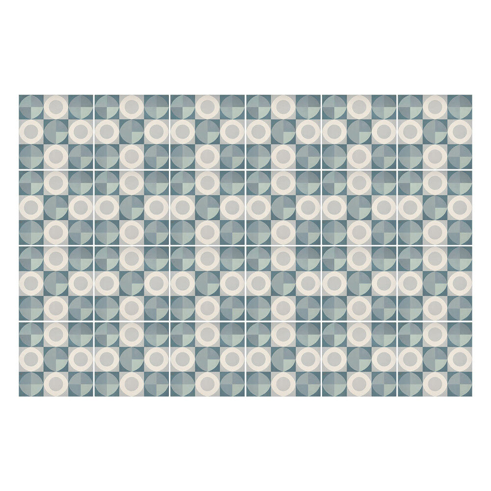 Autocolante gresie si faianta Cercuri geometrice într-o grilă