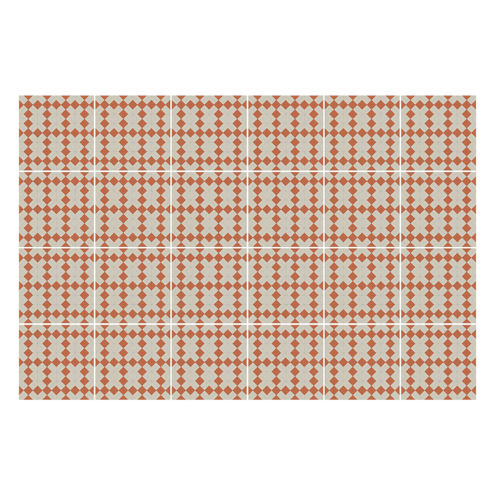 Autocolante gresie Romburi geometrice într-o grilă