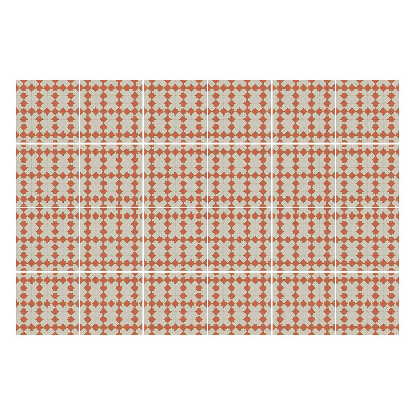 Autocolante gresie Romburi geometrice într-o grilă