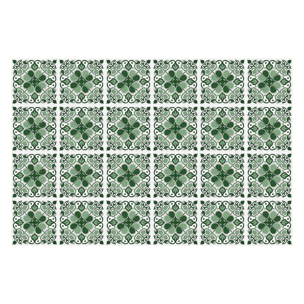 Autocolante gresie Motiv vegetal cu cercuri