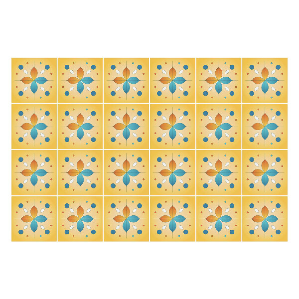 Autocolante gresie Motive florale într-o plasă