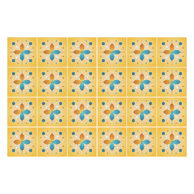 Autocolante gresie Motive florale într-o plasă