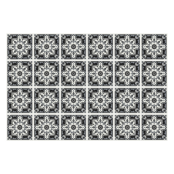 Autocolante gresie Motiv floral într-o plasă